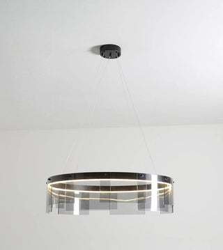 LustraLustre LED Anneau en Noir Moderne