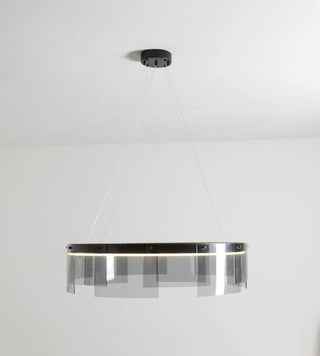 LustraLustre LED Anneau en Noir Moderne