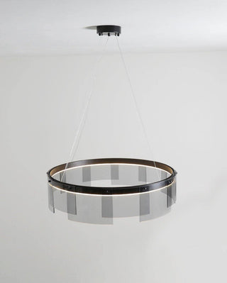 LustraLustre LED Anneau en Noir Moderne