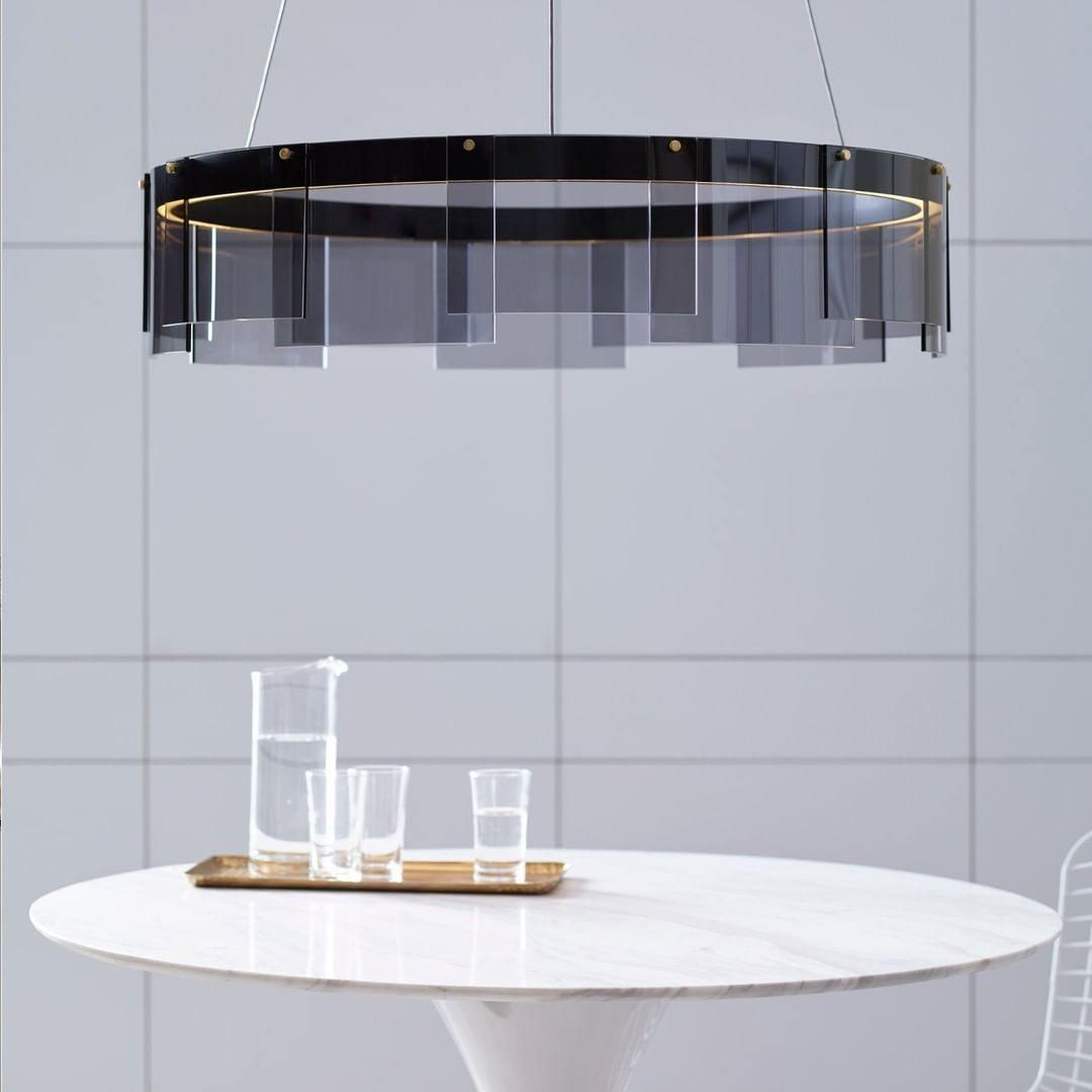 LustraLustre LED Anneau en Noir Moderne