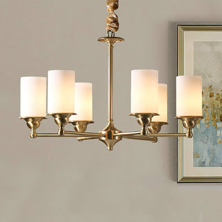 Idorara Postmodern Luxe Laiton Verre Lustre