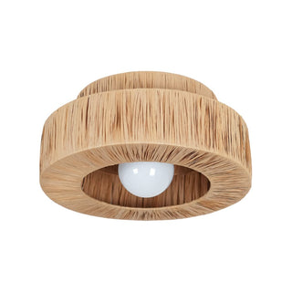 Ilthean Plafonnier artistique en paille naturelle