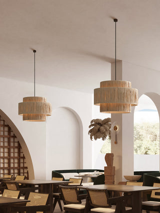 Thyra Suspension Paille Traditionnelle Rétro