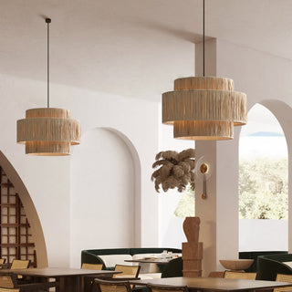 Thyra Suspension Paille Traditionnelle Rétro