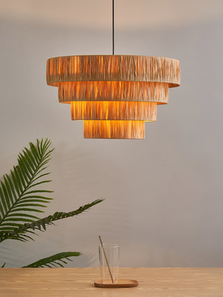 Thyra Suspension Paille Traditionnelle Rétro