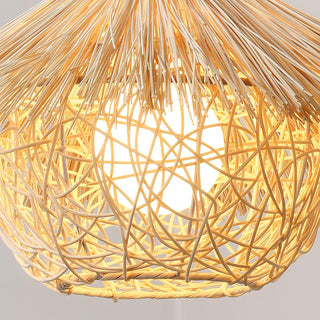 Catala Suspension en Rattan Chapeau de Paille