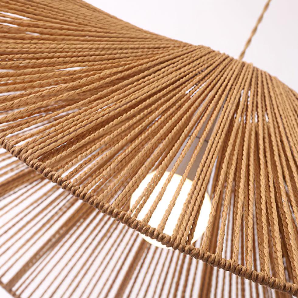 Solara Handwoven Natural Rattan Pendant Light-Neutral Decor
