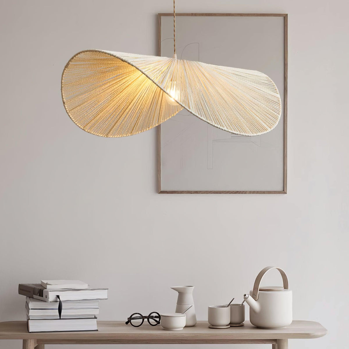 Solara Handwoven Natural Rattan Pendant Light-Neutral Decor