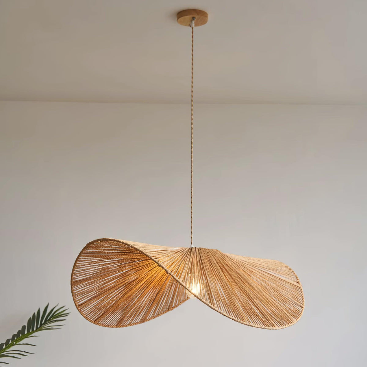 Solara Handwoven Natural Rattan Pendant Light-Neutral Decor