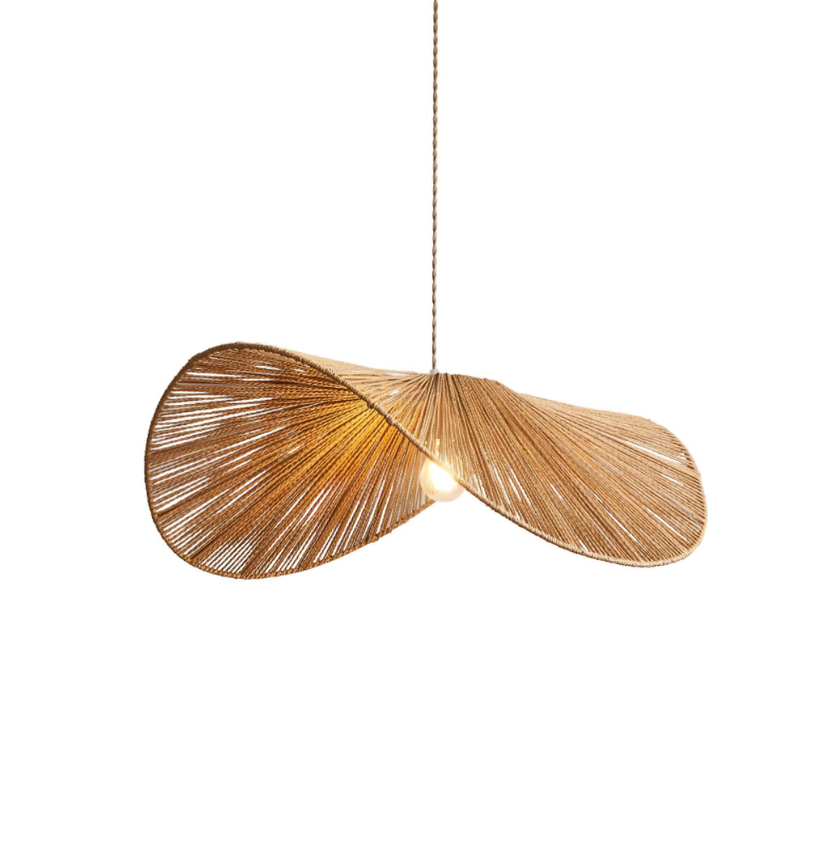 Solara Handwoven Natural Rattan Pendant Light-Neutral Decor