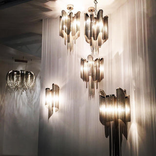 Lustra Suspension Lampe Chaîne en Nickel Coulant
