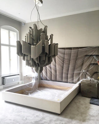 Lustra Suspension Lampe Chaîne en Nickel Coulant