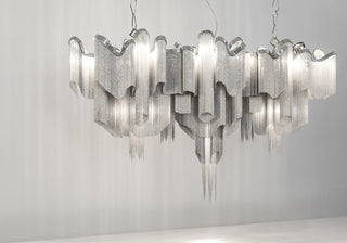 Lustra Suspension Lampe Chaîne en Nickel Coulant