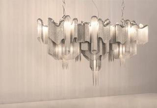 Lustra Suspension Lampe Chaîne en Nickel Coulant