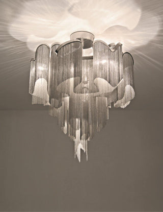 Lustra Suspension Lampe Chaîne en Nickel Coulant