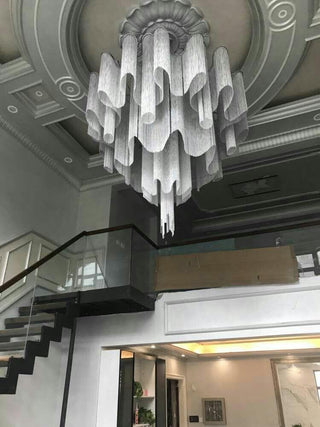 Lustra Suspension Lampe Chaîne en Nickel Coulant