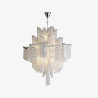 Lustra Suspension Lampe Chaîne en Nickel Coulant