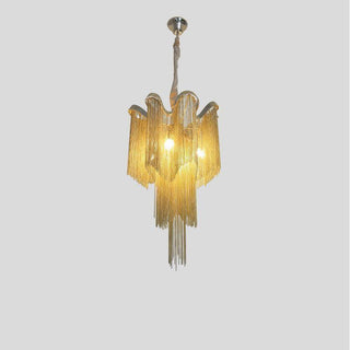 Lustra Suspension Lampe Chaîne en Nickel Coulant