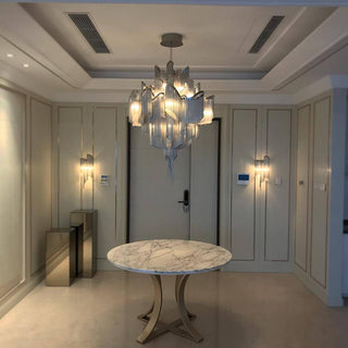 Lustra Suspension Lampe Chaîne en Nickel Coulant