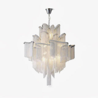 Lustra Suspension Lampe Chaîne en Nickel Coulant