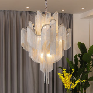 Stream Chain Chandelier-Neutral Decor