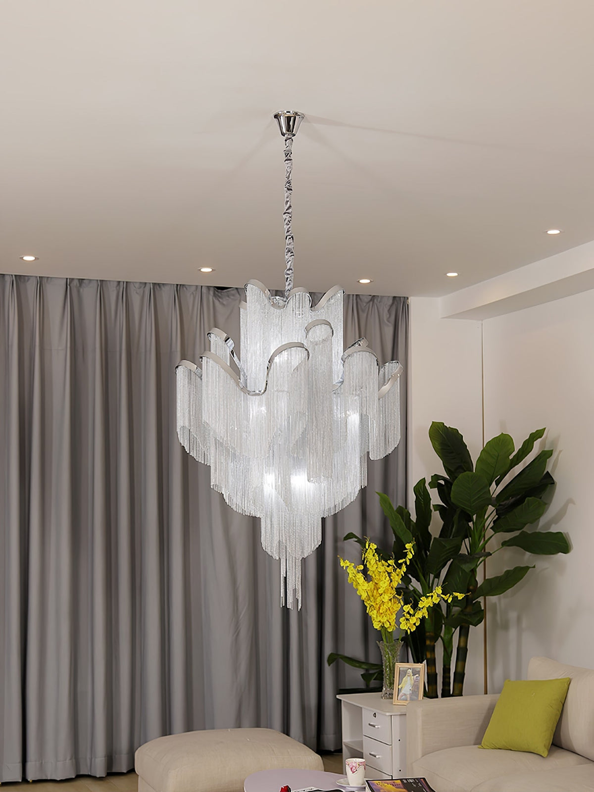 Stream Chain Chandelier-Neutral Decor