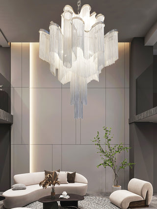 Lustra Suspension Lampe Chaîne en Nickel Coulant