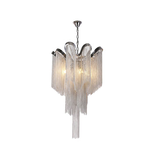 Lustra Suspension Lampe Chaîne en Nickel Coulant