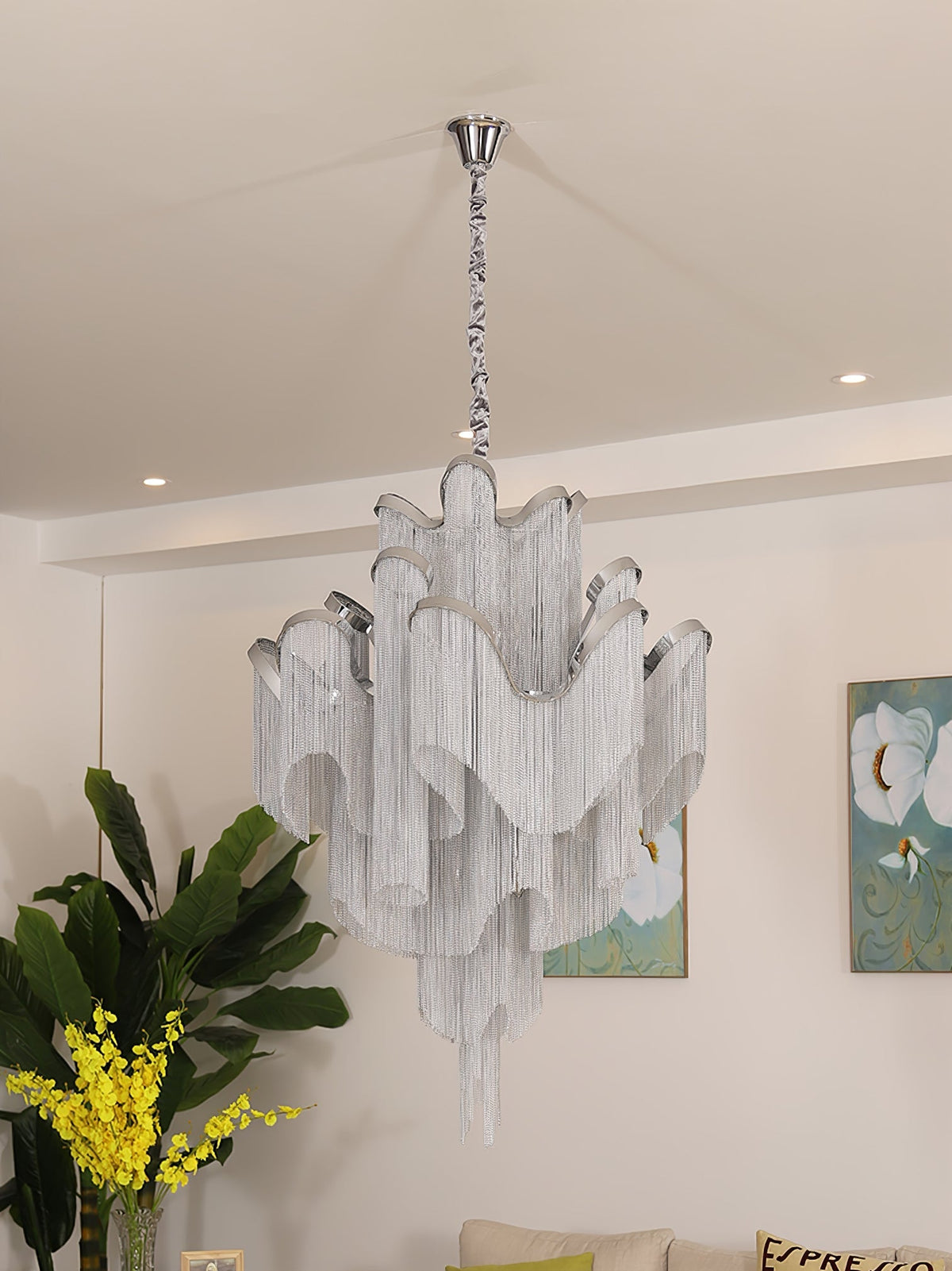 Stream Chain Chandelier-Neutral Decor