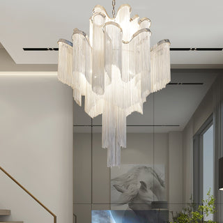 Lustra Suspension Lampe Chaîne en Nickel Coulant