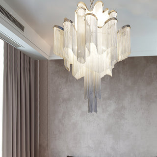 Stream Chain Chandelier-Neutral Decor