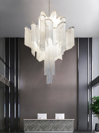 Lustra Suspension Lampe Chaîne en Nickel Coulant