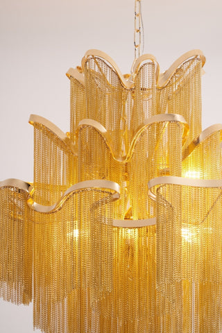 Lustra Suspension Lampe Chaîne en Nickel Coulant
