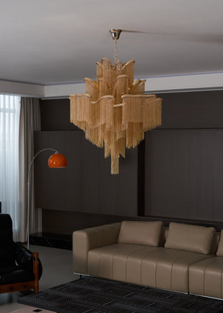 Lustra Suspension Lampe Chaîne en Nickel Coulant