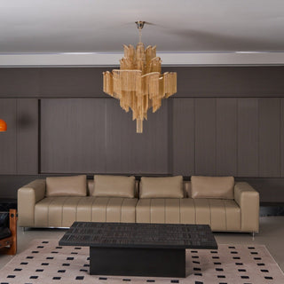 Lustra Suspension Lampe Chaîne en Nickel Coulant