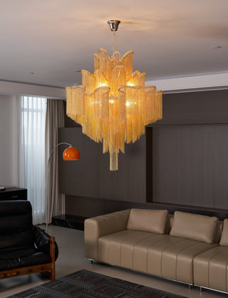 Lustra Suspension Lampe Chaîne en Nickel Coulant