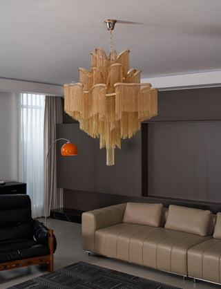 Lustra Suspension Lampe Chaîne en Nickel Coulant