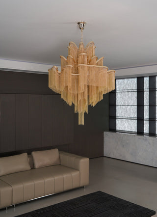 Lustra Suspension Lampe Chaîne en Nickel Coulant