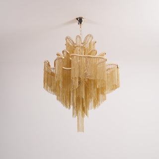 Lustra Suspension Lampe Chaîne en Nickel Coulant