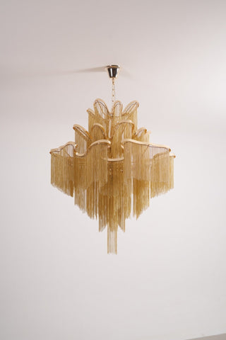 Lustra Suspension Lampe Chaîne en Nickel Coulant