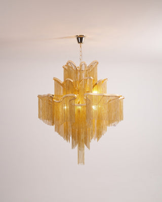 Lustra Suspension Lampe Chaîne en Nickel Coulant