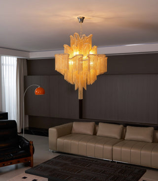 Lustra Suspension Lampe Chaîne en Nickel Coulant