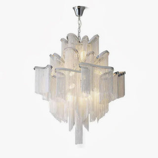 Lustra Suspension Lampe Chaîne en Nickel Coulant