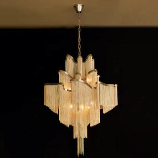 Lustra Suspension Lampe Chaîne en Nickel Coulant