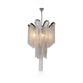 Lustra Suspension Lampe Chaîne en Nickel Coulant
