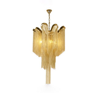 Lustra Suspension Lampe Chaîne en Nickel Coulant