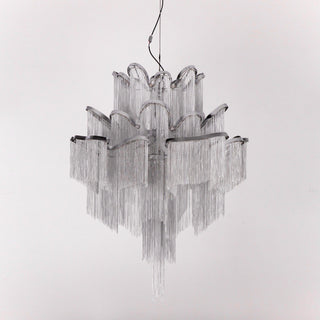Lustra Suspension Lampe Chaîne en Nickel Coulant