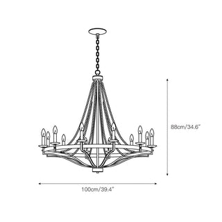 Isoren Ancien Industriel Bois Métal Lustre