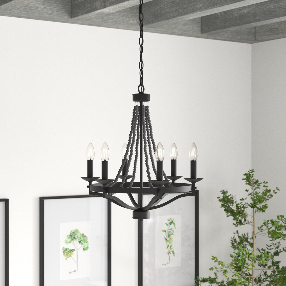 Isoren Ancien Industriel Bois Métal Lustre