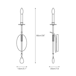 Cotalan Moderne Minimaliste Bougie Cristal Applique Murale